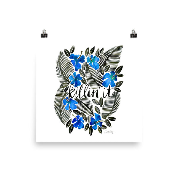 Killin' It – Navy & Black Palette • Art Print