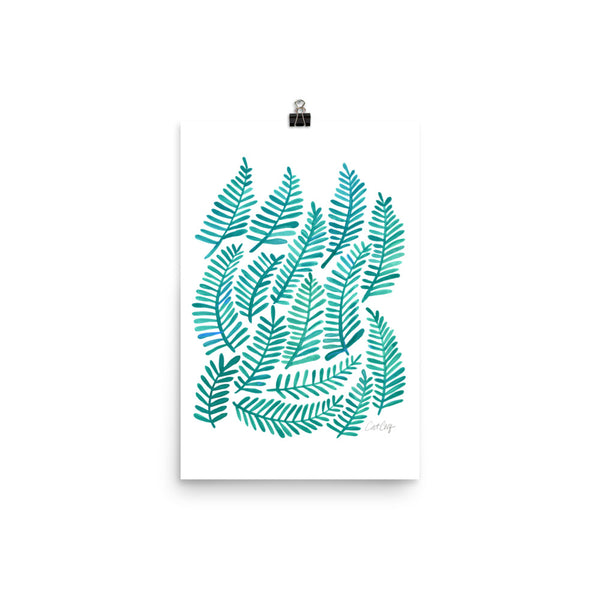 Fronds – Turquoise Palette • Art Print