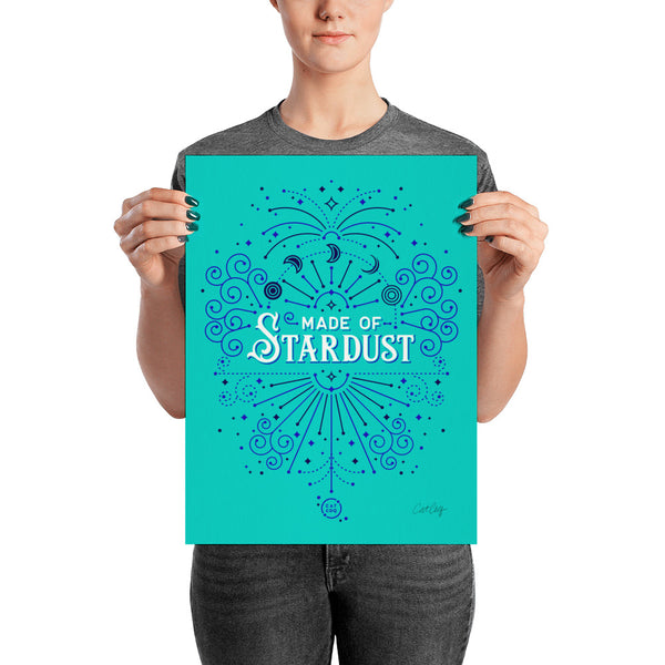 Made of Stardust – Turquoise & Navy Palette • Art Print