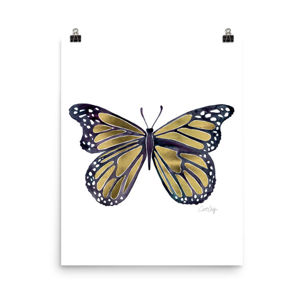 Butterfly – Gold Palette • Art Print