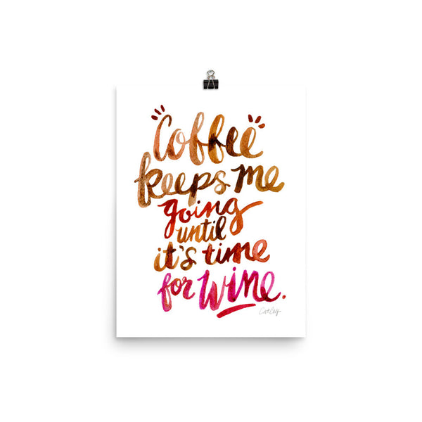 Coffee & Wine – Ombré Palette • Art Print