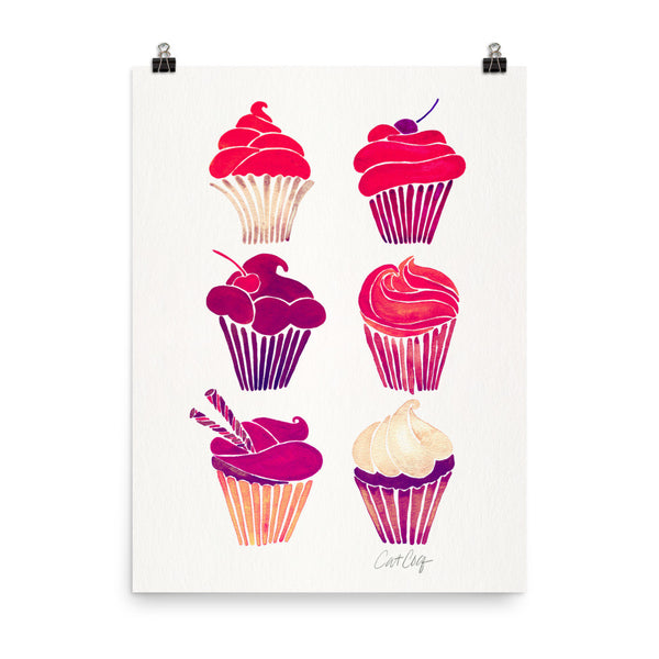 Cupcakes – Fuchsia Palette • Art Print