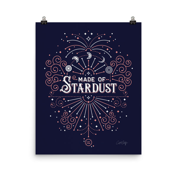 Made of Stardust – Blush & Navy Palette • Art Print