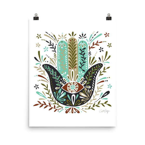 Hamsa Hand – Earth Palette • Art Print