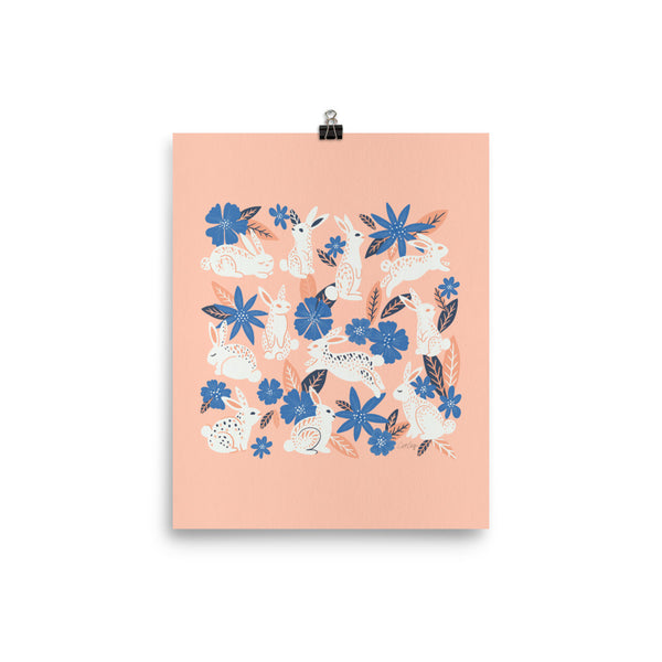 Bunnies and Blooms - Blue Blush