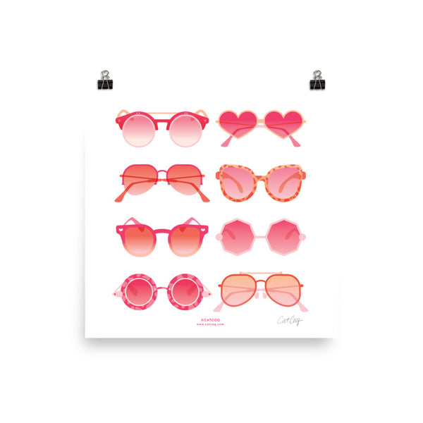 Sunglasses Collection – Pink Palette • Art Print