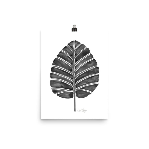 Elephant Ear Alocasia – Black Palette • Art Print
