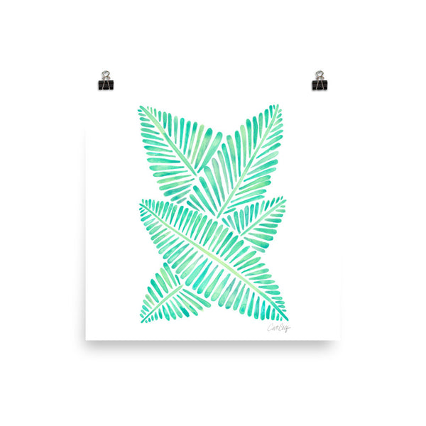 Banana Leaves – Mint Palette • Art Print