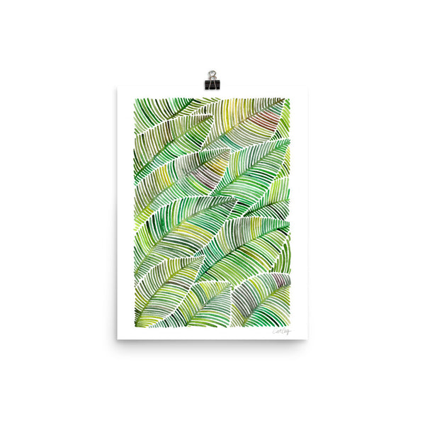 Tropical Leaves – Green Palette  •  Art Print