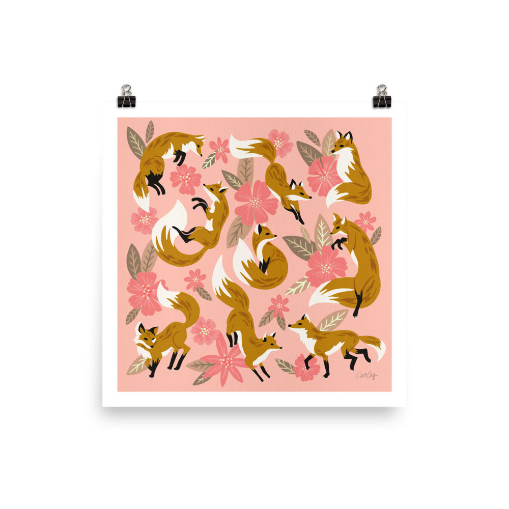 Foxes and Blooms - Pink Caramel