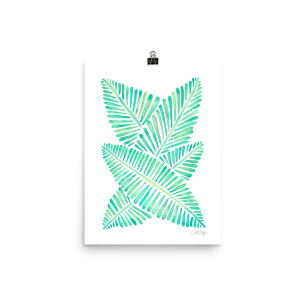 Banana Leaves – Mint Palette • Art Print