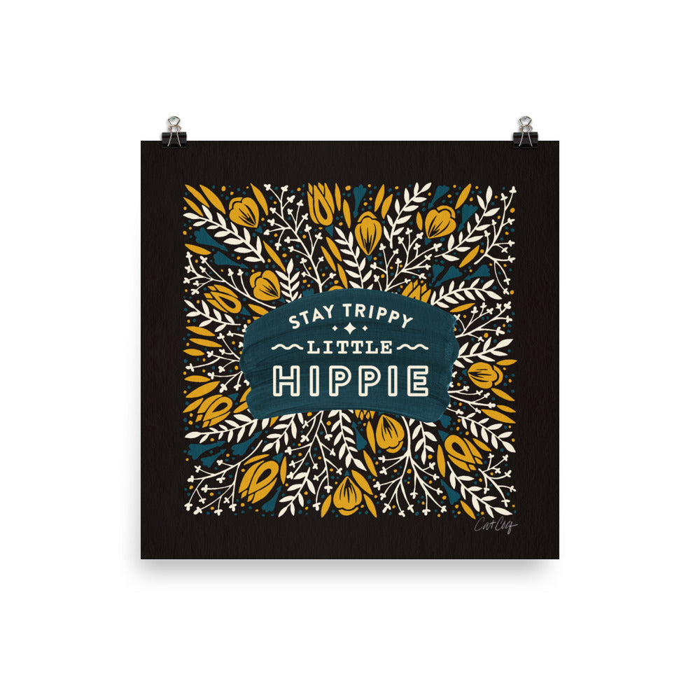 Stay Trippy Little Hippie - Charcoal