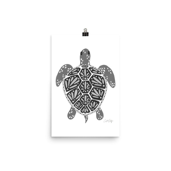 Sea Turtle – Black Palette  •  Art Print
