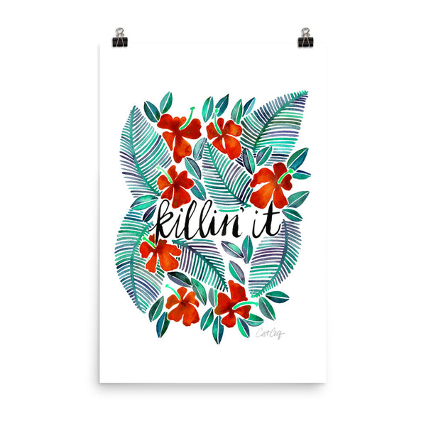 Killin' It – Red & Green Palette • Art Print