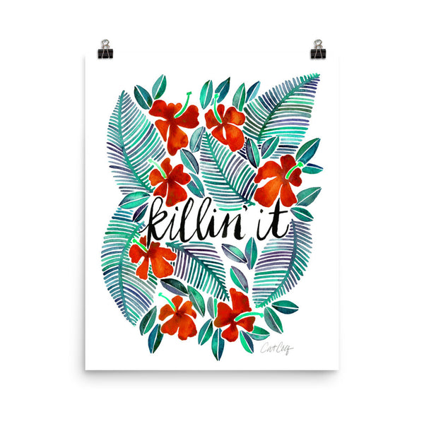 Killin' It – Red & Green Palette • Art Print