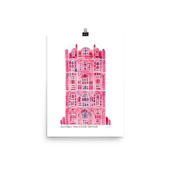 Hawa Mahal – Pink Palace of Jaipur, India • Art Print