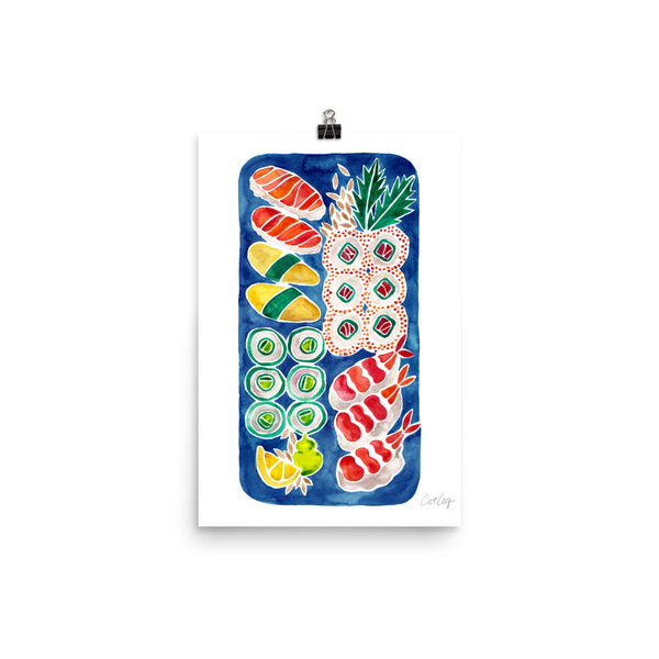 Sushi Collection – Navy Platter • Art Print