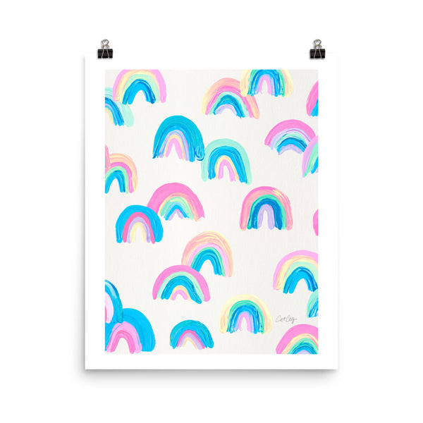 Abstract Rainbow Arcs - Pastel