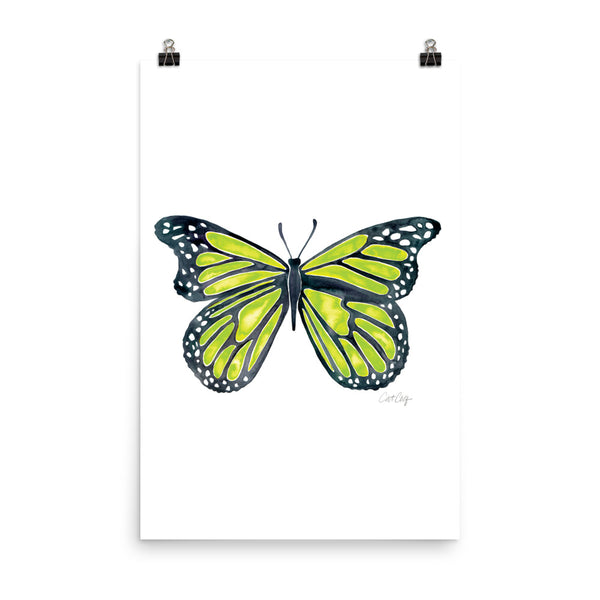 Butterfly – Lime Palette • Art Print