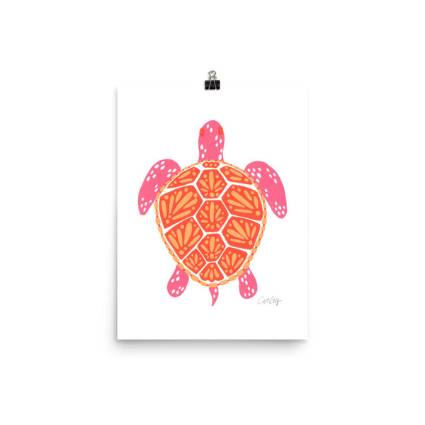 Sea Turtle – Melon Palette  •  Art Print