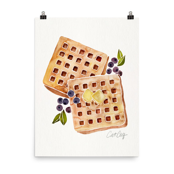 Blueberry Breakfast Waffles • Art Print