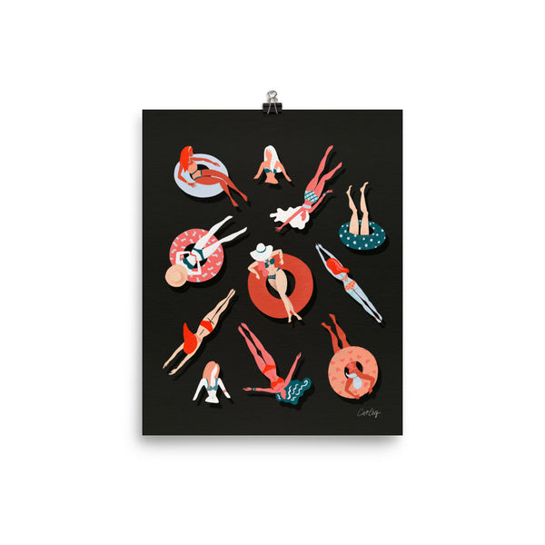 Swimming Ladies - Charcoal