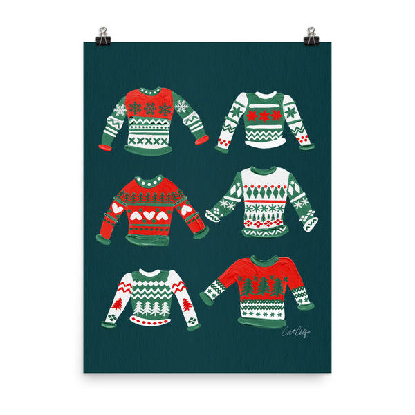 Christmas Sweaters - Teal Red