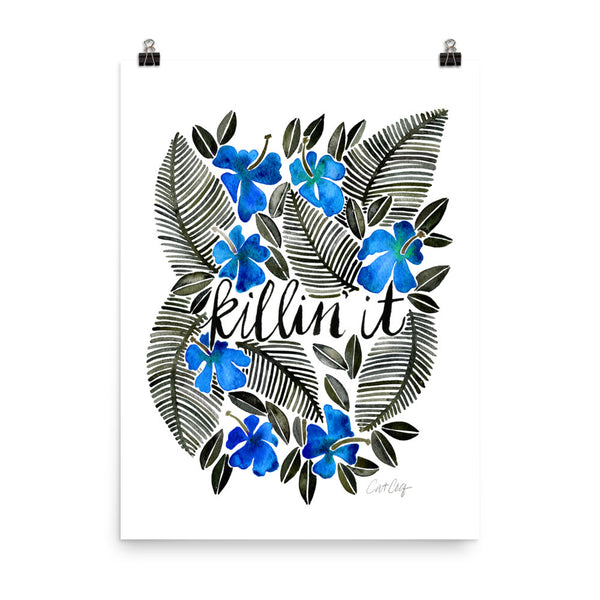 Killin' It – Navy & Black Palette • Art Print