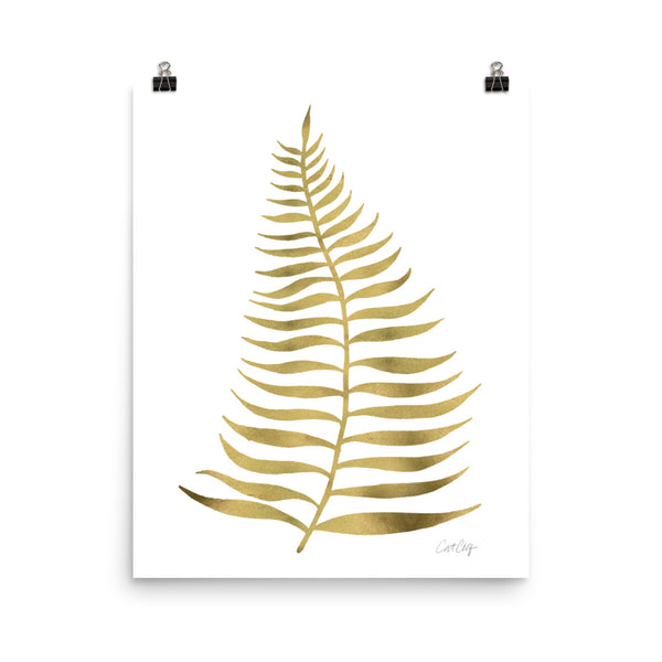 Palm Leaf – Gold Palette • Art Print