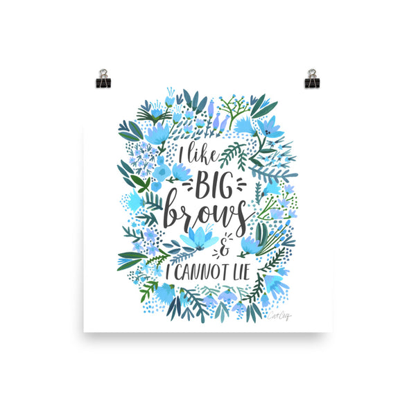Big Brows – Blue Palette • Art Print