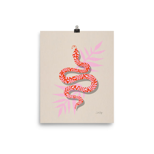 Tropical Serpent  - Coral Pink