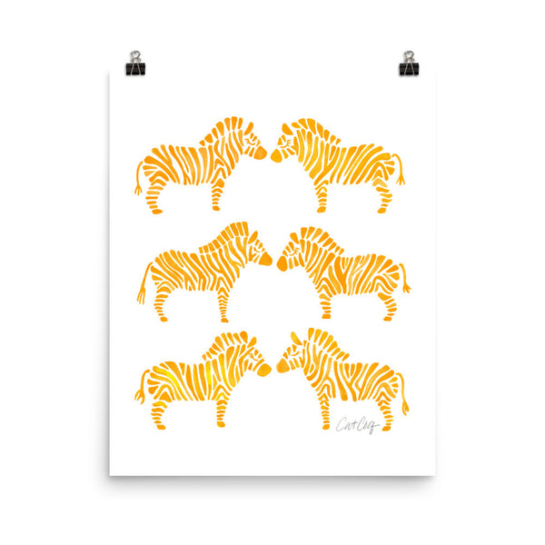 Zebra Collection – Yellow Palette • Art Print