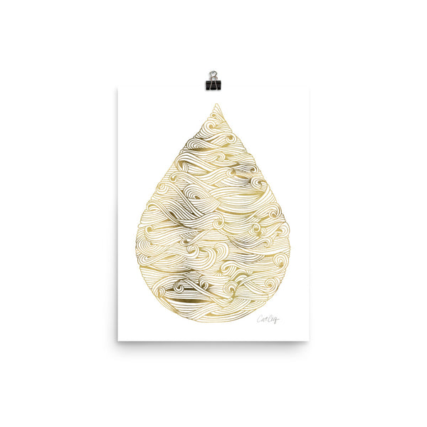 Droplet – Gold Palette • Art Print