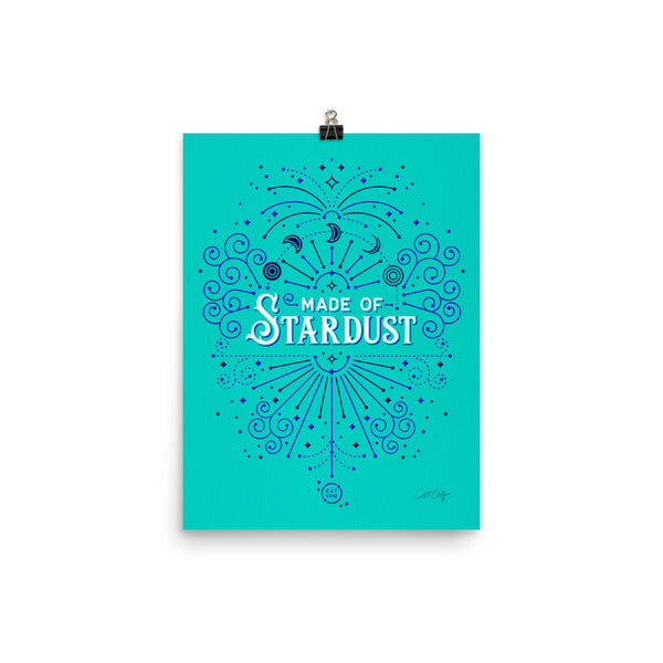 Made of Stardust – Turquoise & Navy Palette • Art Print