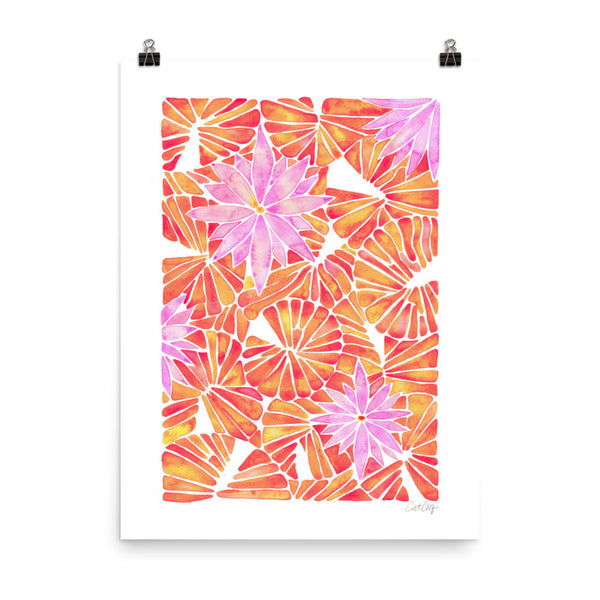 Water Lilies – Melon Palette  •  Art Print