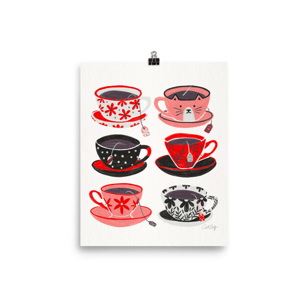 Tea Time - Red and Black