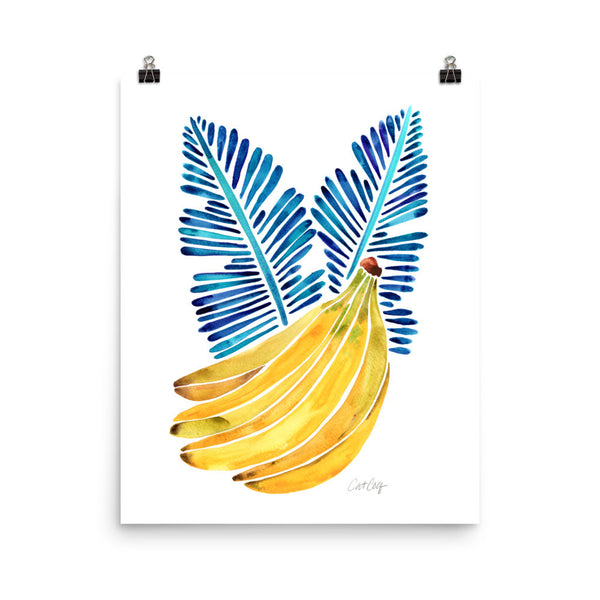Banana Bunch – Yellow & Blue • Art Print