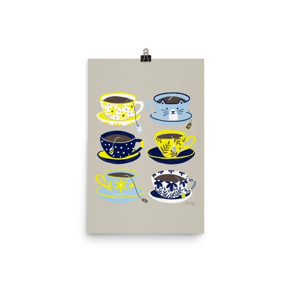Tea Time - Yellow and Blue