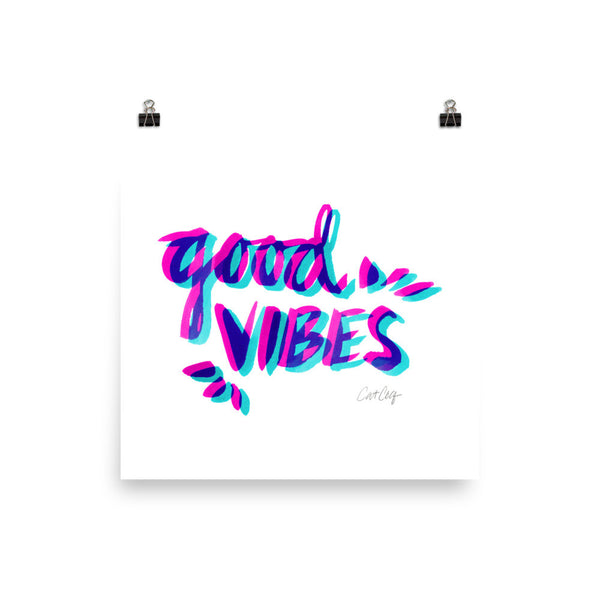 Good Vibes – Cyan & Magenta • Art Print