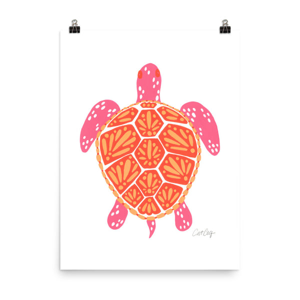 Sea Turtle – Melon Palette  •  Art Print