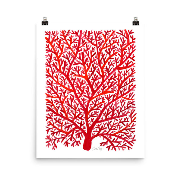 Fan Coral – Red Palette • Art Print