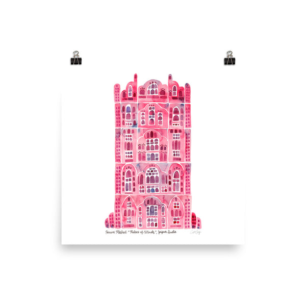 Hawa Mahal – Pink Palace of Jaipur, India • Art Print
