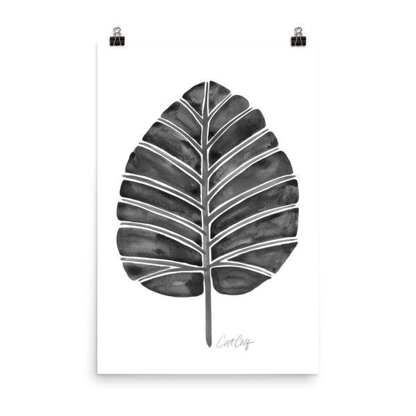 Elephant Ear Alocasia – Black Palette • Art Print