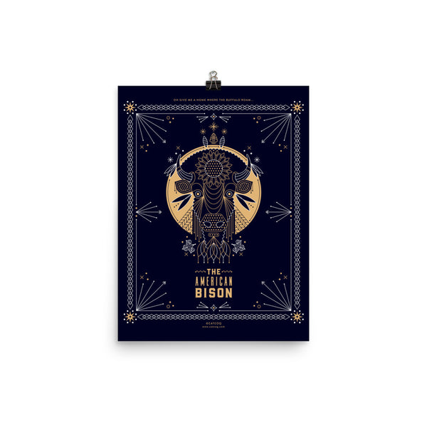 The American Bison • Art Print