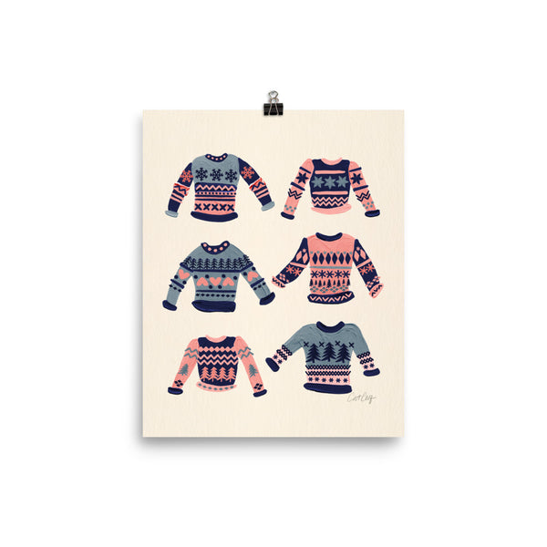 Christmas Sweaters - Navy Blush