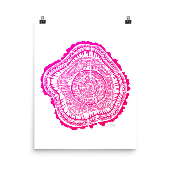 Tree Rings – Pink Palette • Art Print
