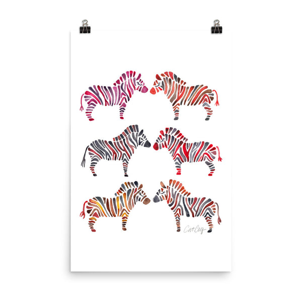 Zebra Collection – Rainbow Palette • Art Print