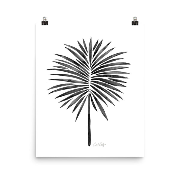 Fan Palm – Black Palette • Art Print