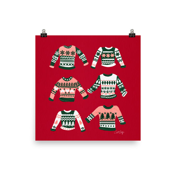 Christmas Sweaters - Crimson