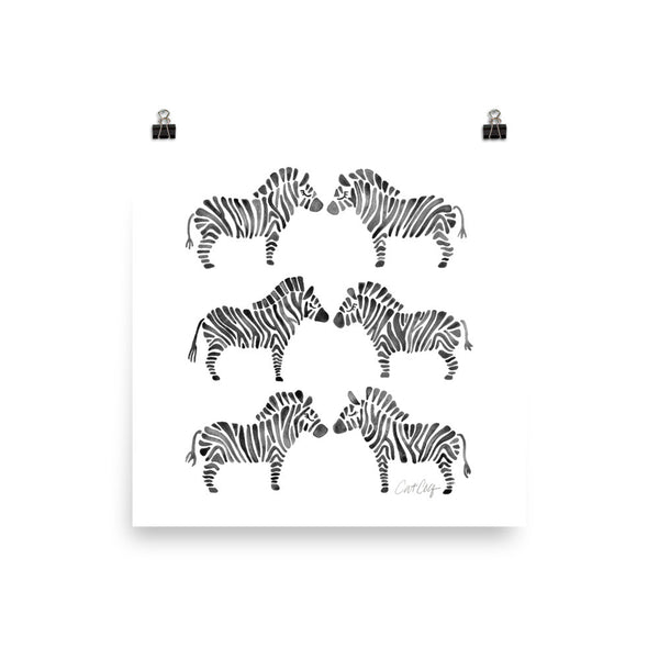 Zebra Collection – Black Palette • Art Print